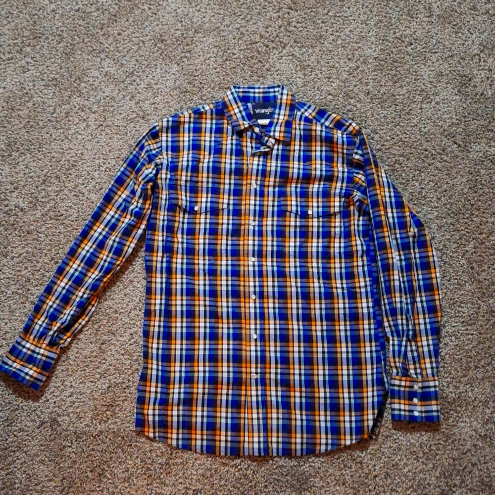 Wrangler western yolk pearl snap